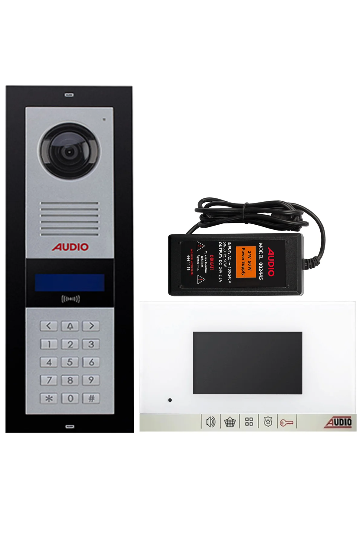 Audio 3 Daire 1198BKO 4.3 Görüntülü Diafon Paketi - Diafoncu