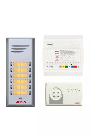 Audio 12 Daire 1226 Görüntüsüz Sesli Diafon Paketi