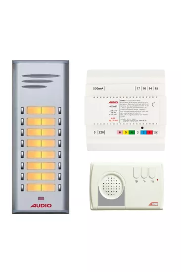 Audio 15 Daire 1226 Görüntüsüz Sesli Diafon Paketi