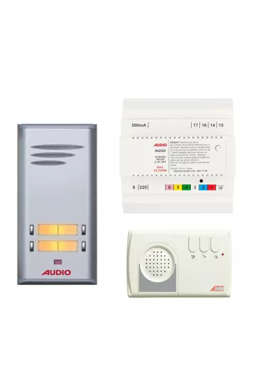 Audio 4 Daire 1226 Görüntüsüz Sesli Diafon Paketi