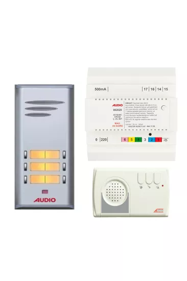 Audio 6 Daire 1226 Görüntüsüz Sesli Diafon Paketi