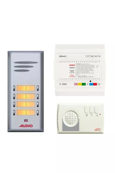 Audio 7 Daire 1226 Görüntüsüz Sesli Diafon Paketi